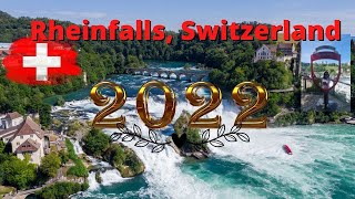 The largest waterfalls in Europe Rheinfalls Switzerland 2022 Schaffhausen Neuhausen am Rheinfall [upl. by Eyatnod77]