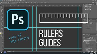 Photoshop Ruler amp Guides  How to Show Hide Lock [upl. by Oznerol88]