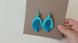 Como hacer unos lindos aretes de plumas 🥰💮💮💮💮 [upl. by Faucher]