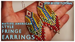 StepbyStep Guide to Making Beautiful Native American Inspired Fringe Earrings I DIY [upl. by Pevzner]