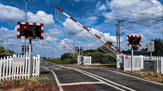 Halogen Lights at Watlington Road Level Crossing Norfolk [upl. by Nooj241]