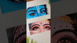 How to Draw Radha Krishna Eyes Step by Step ♥️✨️ shorts [upl. by Rehpoitsirhc]