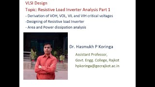 Resistive Load Inverter Analysis Part 1  VLSI Design [upl. by Anesusa812]