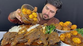 ASMR Eating Spicy Mutton NulliSpicy Chicken CurrySpicy Eggs Curry With RiceExtra gravy Mukbang [upl. by Zeitler51]