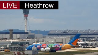 🔴Heathrow Airport Live Landings Emirates Dubai A380 British Airways A350 [upl. by Mattland]