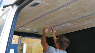 Installer un plafond en bois luxueux dans son van [upl. by Anircam]