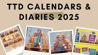 Tirumala Tirupati  All Types of TTD Calendars amp Diary 2025 [upl. by Hyps]