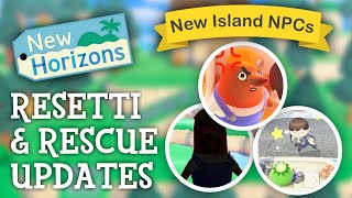 Animal Crossing New Horizons  RESETTI amp RESCUE Updates Revealed New NPCs [upl. by Fidelity]