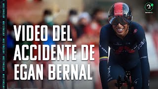 Video del momento exacto del accidente de Egan Bernal [upl. by Millie]