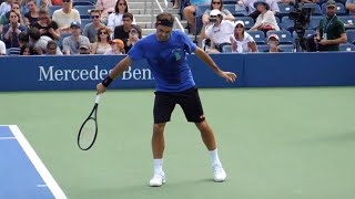 Roger Federer Slice Backhand Slow Motion 2019 [upl. by Drhcir]