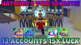 Using 12 Accounts to Hatch Angelic Egg Hatched 4 Void Secret Pets Bubble Gum Remixed Roblox [upl. by Wagner]