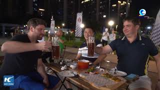 GLOBALink  German brewer enjoys nightlife in Chinas Foshan [upl. by Sidnak]