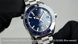 Omega Seamaster Planet Ocean 600M 21530442103001 Preowned [upl. by Oicnaneb]