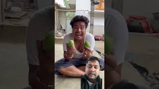 Green green apple eating show funny emotional eattingshow trendingshorts amazing ing [upl. by Sabra]