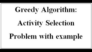 Greedy AlgorithmActivity Selection Problem with example EnglishHindi [upl. by Coryden460]