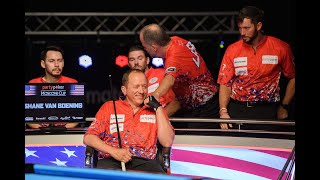 Albin Ouschan vs Shane Van Boening  2020 Mosconi Cup [upl. by Kaenel148]