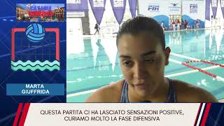 Marta Giuffrida dopo la vittoria contro Nuoto Cosenza [upl. by Ardnaxila]