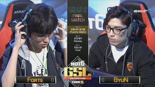 2017 GSL Season 3Code S Ro32 Group D Match5 ByuN vs Forte [upl. by Nelaf901]