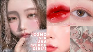 Cómo SER PEACHY GIRL • ESTÉTICA COREANA GUÍA COMPLETA🍑♡  softly [upl. by Lowney]