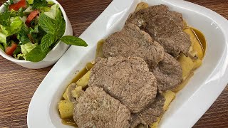 شرحات مطفاية بالحمض والثوم  Steaks with lemon and garlic sauce 😋 [upl. by Wohlen]