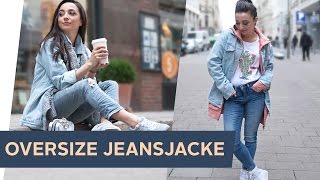 HOW TO STYLE 3 Streetstyle Looks mit Oversize Jeansjacke  refashion  OTTO [upl. by Duarte]