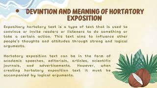 HORTATORY EXPOSITION TEXT [upl. by Ahsar]