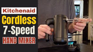 Kitchenaid Cordless 7Speed Hand Mixer Review amp Demo [upl. by Blanka301]