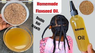 Homemade Flaxseed Oil For Double Hair Growth Benefits of Using it on your Hair [upl. by Yraunaj]