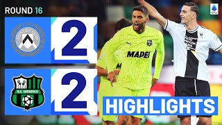 UDINESESASSUOLO 22  HIGHLIGHTS  Berardi and Lucca shine in fourgoal thriller  Serie A 202324 [upl. by Kunin]