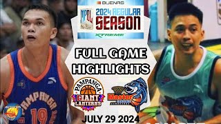 MPBL HIGHLIGHTS  PAMPANGA GIANT VS ZAMBOANGA MASTER SARDINES  JULY 29 2024 mpbl [upl. by Pliske221]