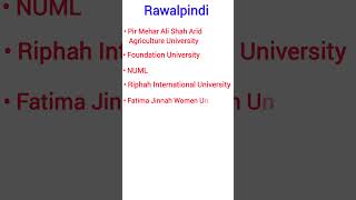 Universities in Rawalpindi offering Spring admissions [upl. by Garcon586]