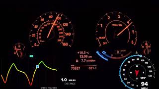 BMW 330d stage 1 Acceleration 0120mph in 18s [upl. by Cuttie]