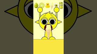 SIMON INCREDIBOX SPRUNKI ANIMATION  YELLOW FOOD EMOTICON MUKBANG SHORTS [upl. by Llednek]