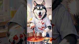 The Husky just prepare a dinner 😣✊ siberianhusky doglover dog [upl. by Neelrak]