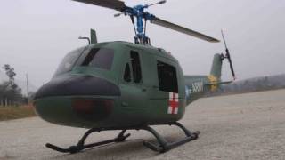 Bell UH1 Huey 450 Size FLYBARLESS Custom Paint and Details [upl. by Ahsihat]