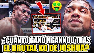 ¿Cuánto ganó FRANCIS NGANNOU en su COMBATE de BOXEO con ANTHONY JOSHUA VIOLENTA DERROTA de NGANNOU [upl. by Yasmin648]