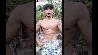 Flexing ripped muscle 6 pack abs [upl. by Nennarb]