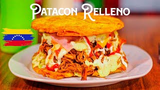 Como Hacer Patacon Venezolano Relleno de Carne [upl. by Annair834]