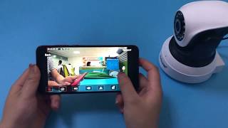 2019Sricam 1080P SP017 Pan Tilt IP Camera wifi connection video [upl. by Atiuqal]