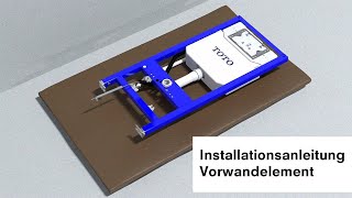 Installation des TOTO Vorwandelements für WASHLET mit automatischer Spülung und Wasseranschlussset [upl. by Miksen]