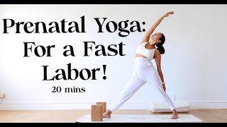 Prenatal Yoga for a Fast Labor  Yoga with Katrina [upl. by Standush]