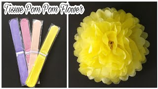 How To Make Tissue Pom Pom flowers  DIY  Tissue Pom Pom Tutorial  Decoration Ideas [upl. by Halie]