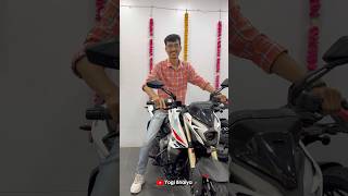 Taking Delivery of NS400🔥ns400 trending automobile motorcycle music pop song lyrics love [upl. by Ahsimrac]