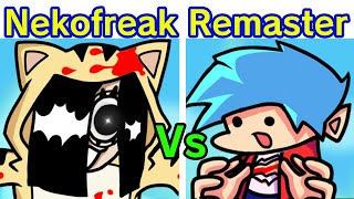 Friday Night Funkin  VS NekoFreak Remastered FULL WEEK  Cutscenes amp All Endings FNF ModHard [upl. by Aiasi]