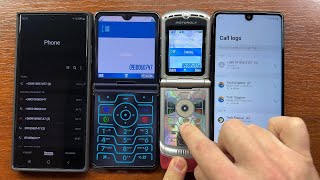 Moto Razr 40 Ultra Retro Razr Mode vs Razr V3 Outgoing Calls  LG Stylo 6 amp Note 20U Incoming Call [upl. by Toblat]