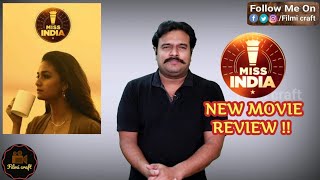 Miss India Movie Review by Filmi craft Arun  Narendra Nath  Keerthy Suresh [upl. by Hourihan]