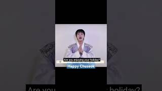 Jin celebrating Chuseok✨😍kimseokjin jin bts btsshorts viral video ytshorts [upl. by Ardnazxela]