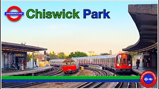 District and Piccadilly Line Trains at Chiswick Park Station  London Underground 17082023 [upl. by Attenod]