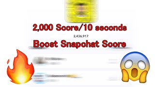 Snapchat Score Boost How to Boost your Snap Score 2021 iOS 13 iOS 14 Snapchat Snapchatscore 😱💯 [upl. by Gilly]