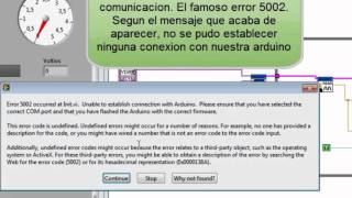 Arduino y LabView Error 5002mov [upl. by Kartis]